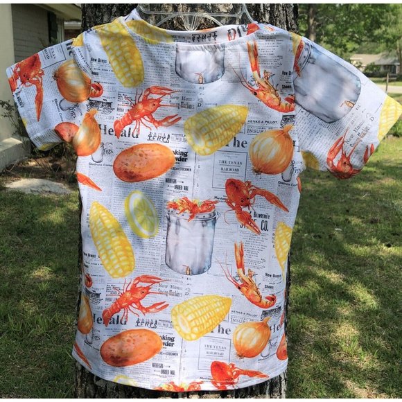 Little Boy T Shirt Crawfish Boil Print 6-7 - Picture 8 of 12